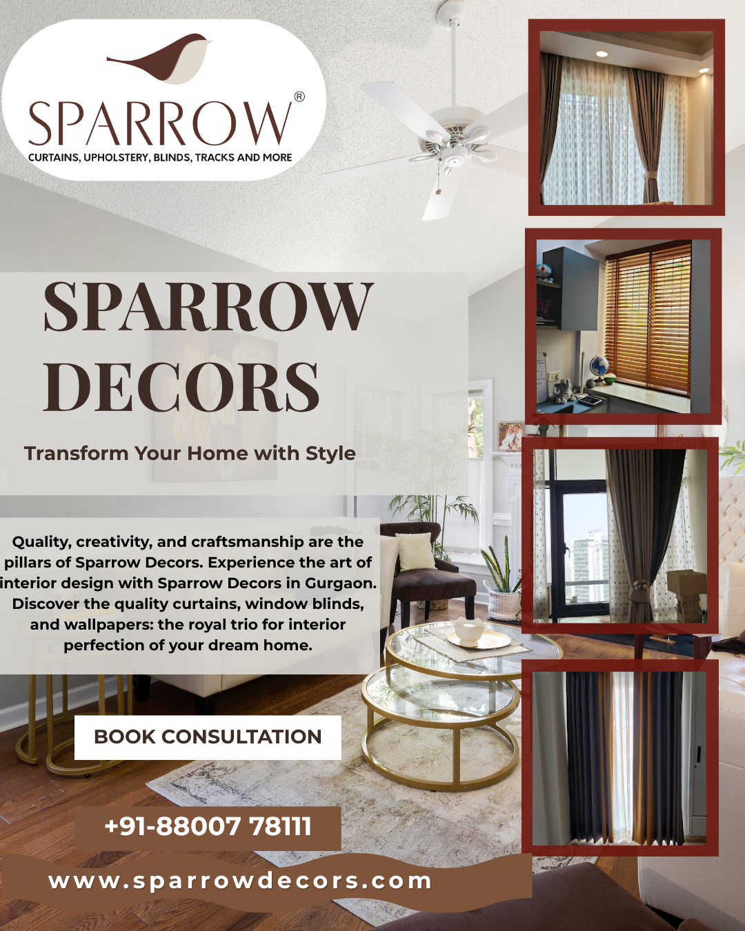 Premium Curtains & Window Blinds Shop in Gurgaon